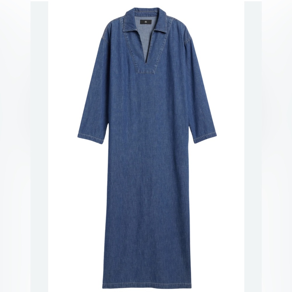 Banana Republic Denim Kaftan Maxi Dress